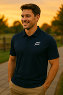 Flagstick Midnight Navy Performance Polo