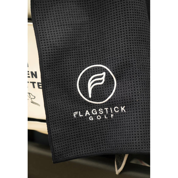 Onyx Black/White Microfiber Towel